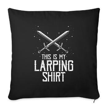Jeu de rôle en direct pour PNJ et jeu de rôle RPG - Housse de coussin décorative 45 x 45 cm - noir - Devant