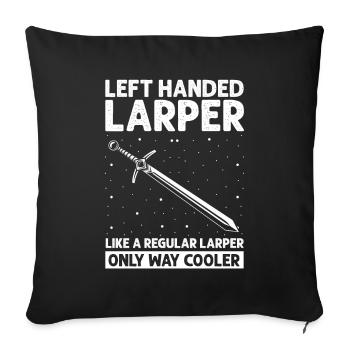 Citation de jeu de rôle fantastique pour le combat à l’épée - Housse de coussin décorative 45 x 45 cm - noir - Devant