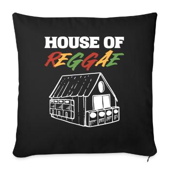 House of Reggae Musicians and Entertainers - Sofa pillowcase 17,3'' x 17,3'' (45 x 45 cm) - black - Front