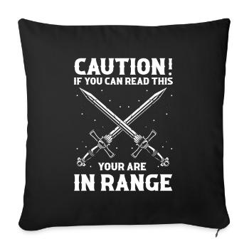 Larping Quote for Role Playing Games and Larpers - Sofa pillowcase 17,3'' x 17,3'' (45 x 45 cm) - black - Front
