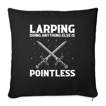 GN pour les jeux de rôle fantastiques et les combats à l’épée - Housse de coussin décorative 45 x 45 cm - noir - Devant