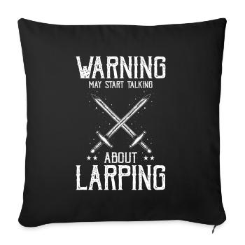 Schwertkampf für Live-Action-Rollenspiele und Larp - Sofakissenbezug 45 x 45 cm - Schwarz - Vorne
