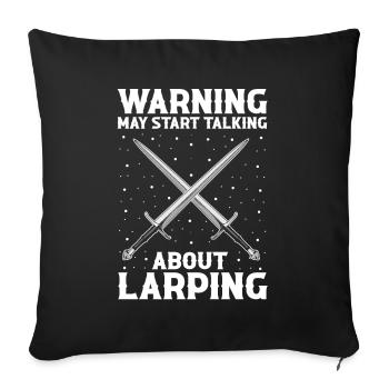 Jeu de rôle en direct pour PNJ et jeu de rôle RPG - Housse de coussin décorative 45 x 45 cm - noir - Devant