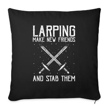 RPG en direct pour PNJ et RPG - Housse de coussin décorative 45 x 45 cm - noir - Devant