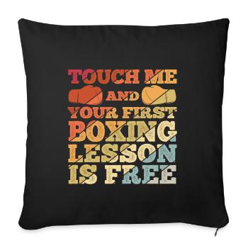 Boxsport Boxing - Sofakissenbezug 45 x 45 cm - Schwarz - Vorne