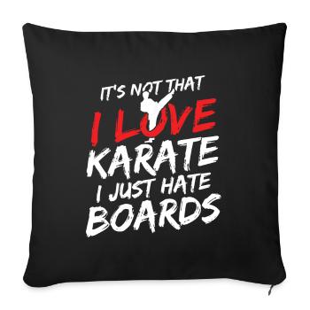 Japanischer Kampfsport Karate - Sofakissenbezug 45 x 45 cm - Schwarz - Vorne