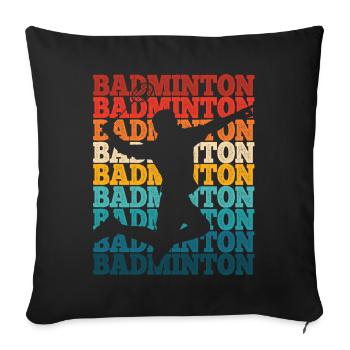 Badminton - Sofakissenbezug 45 x 45 cm - Schwarz - Vorne