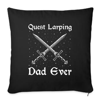 Larping Quote for Roleplaying and Larper - Sofa pillowcase 17,3'' x 17,3'' (45 x 45 cm) - black - Front