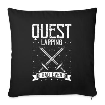 Citation Larper pour les jeux de rôle GN et fantastiques - Housse de coussin décorative 45 x 45 cm - noir - Devant