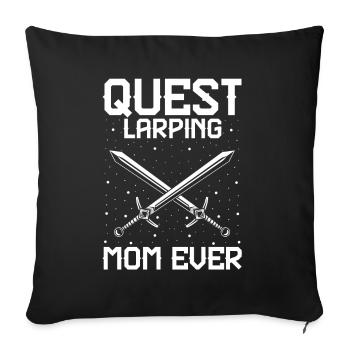 Larping for fantasy role-playing games and sword fights - Sofa pillowcase 17,3'' x 17,3'' (45 x 45 cm) - black - Front