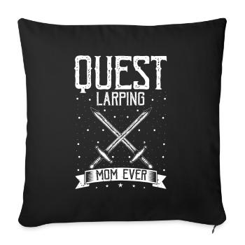 Fantasy role-playing game quote for sword fighting - Sofa pillowcase 17,3'' x 17,3'' (45 x 45 cm) - black - Front
