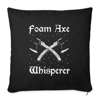 Larping pour les jeux de rôle fantastiques et les combats à l’épée - Housse de coussin décorative 45 x 45 cm - noir - Devant