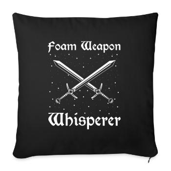 Citation Larper pour les jeux de rôle GN et fantastiques - Housse de coussin décorative 45 x 45 cm - noir - Devant