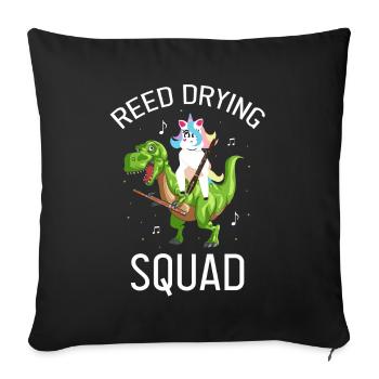 Bassoon Wind Instrument Design for Bassoonist - Sofa pillowcase 17,3'' x 17,3'' (45 x 45 cm) - black - Front