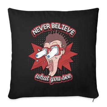 Comic, Comic Strips, Crazy Man, Funny Saying - Sofa pillowcase 17,3'' x 17,3'' (45 x 45 cm) - black - Front