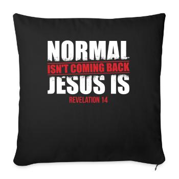 The normal does not come back Revelation - Sofa pillowcase 17,3'' x 17,3'' (45 x 45 cm) - black - Front