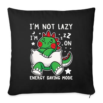 I Love Dinosaurs - Sleeping T-Rex Animated - Sofa pillowcase 17,3'' x 17,3'' (45 x 45 cm) - black - Front
