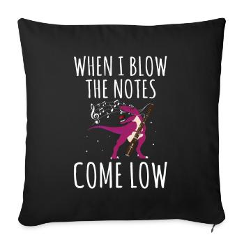 Bassoon Wind Instrument Design for Bassoonist - Sofa pillowcase 17,3'' x 17,3'' (45 x 45 cm) - black - Front