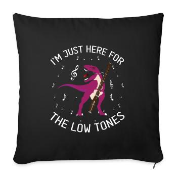 Conception d’instruments à vent bassoniste pour bassoniste - Housse de coussin décorative 45 x 45 cm - noir - Devant