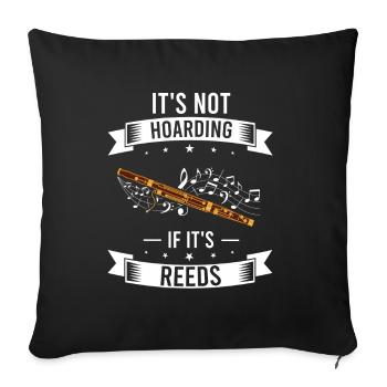 Bassoonist for bassoon orchestra and bassoonist - Sofa pillowcase 17,3'' x 17,3'' (45 x 45 cm) - black - Front