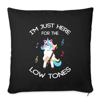 Orchestra and woodwind instrument - Sofa pillowcase 17,3'' x 17,3'' (45 x 45 cm) - black - Front