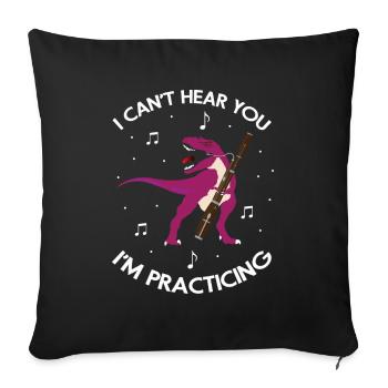 Bassoonist for bassoon orchestra and bassoonist - Sofa pillowcase 17,3'' x 17,3'' (45 x 45 cm) - black - Front