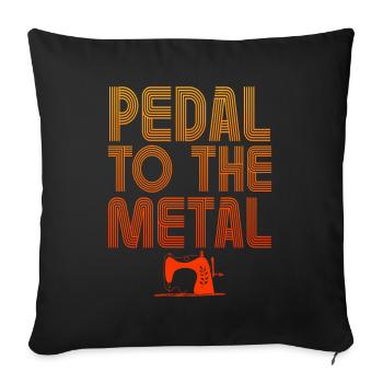 Pedal zur Metallnähmaschine - Sofakissenbezug 45 x 45 cm - Schwarz - Vorne