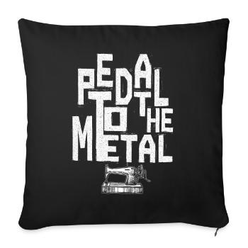 Pedal zur Metallnähmaschine - Sofakissenbezug 45 x 45 cm - Schwarz - Vorne