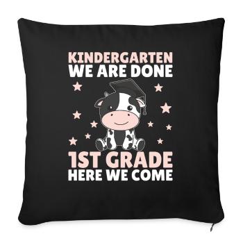 Kids Kindergarten graduate Kuh 1st grade - Sofakissenbezug 45 x 45 cm - Schwarz - Vorne