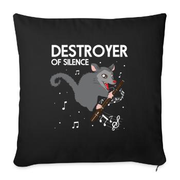 Fagott Orchesta Design für Fagottisten - Sofakissenbezug 45 x 45 cm - Schwarz - Vorne
