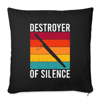 Bassoonist for bassoon orchestra and bassoonist - Sofa pillowcase 17,3'' x 17,3'' (45 x 45 cm) - black - Front