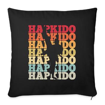 Koreanischer Kampfsport Hapkido - Sofakissenbezug 45 x 45 cm - Schwarz - Vorne