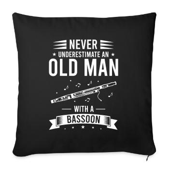Bassoonist for bassoon orchestra and bassoonist - Sofa pillowcase 17,3'' x 17,3'' (45 x 45 cm) - black - Front