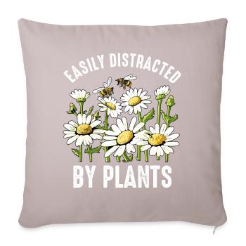 Easiliy Distracted By Marguerites - Sofa pillowcase 17,3'' x 17,3'' (45 x 45 cm) - light taupe - Front