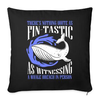 Whale design for whales and blue whales or beluga whales - Sofa pillowcase 17,3'' x 17,3'' (45 x 45 cm) - black - Front