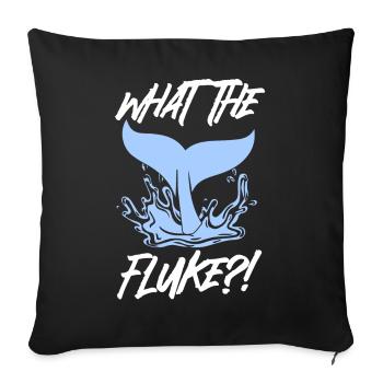 Marine mammals for orca watching and humpback whale - Sofa pillowcase 17,3'' x 17,3'' (45 x 45 cm) - black - Front