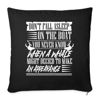 Conception de bélugas pour mammifères marins et orques - Housse de coussin décorative 45 x 45 cm - noir - Devant