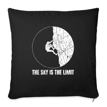 The Sky Is The Limit Boulderers and Rock Climbers - Sofa pillowcase 17,3'' x 17,3'' (45 x 45 cm) - black - Front
