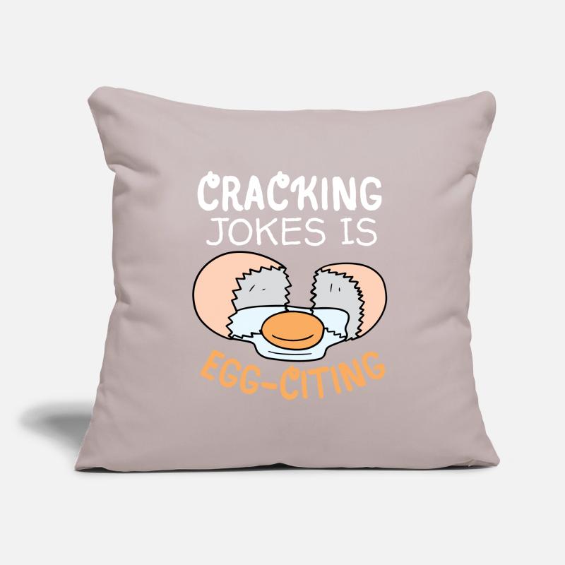 Egg, Eggs, Funny Saying, Pun Egg-citing Joke Sofa pillowcase 17,3'' x 17,3'' (45 x 45 cm)
