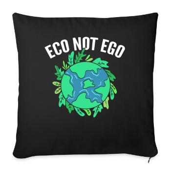 Eco Not Ego Ökologe - Sofakissenbezug 45 x 45 cm - Schwarz - Vorne