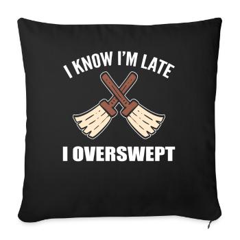 Drôle de femme de ménage gardienne - Housse de coussin décorative 45 x 45 cm - noir - Devant