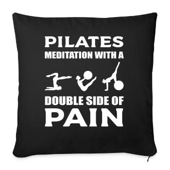 Pilates und Meditation Pilates Instructor - Sofakissenbezug 45 x 45 cm - Schwarz - Vorne