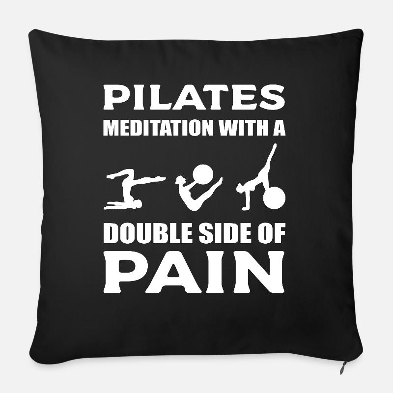 Pilates und Meditation Pilates Instructor - Sofakissenbezug 45 x 45 cm - Schwarz