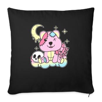 Kawaii Gothic Quokka Pastel Gothic Goth - Sofa pillowcase 17,3'' x 17,3'' (45 x 45 cm) - black - Front