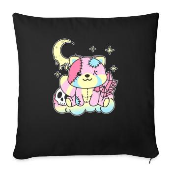 Kawaii Gothic Red Panda Pastel Gothic - Sofa pillowcase 17,3'' x 17,3'' (45 x 45 cm) - black - Front