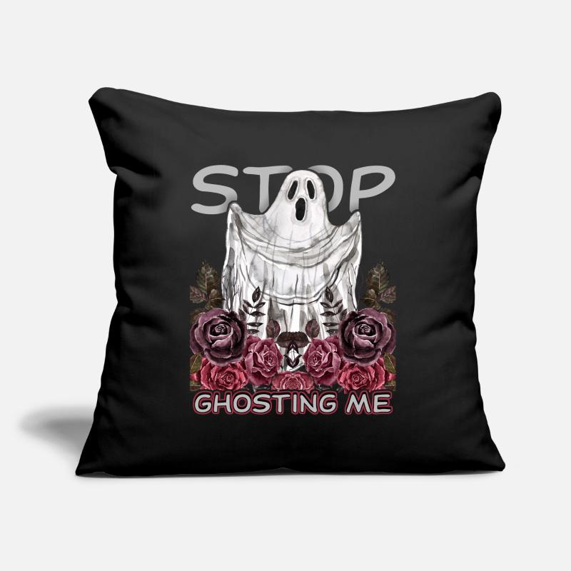 Unheimlicher Geist Gespenst Gothic lustiger Spruch Sofakissenbezug 45 x 45 cm