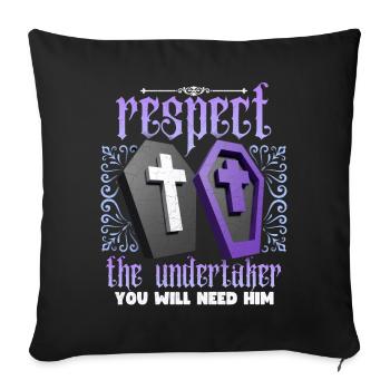 Drôle de Undertaker Dicton, Undertaker Saying - Housse de coussin décorative 45 x 45 cm - noir - Devant