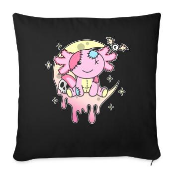 Kawaii Gothic Axolotl Pastel Gothic Goth - Sofa pillowcase 17,3'' x 17,3'' (45 x 45 cm) - black - Front