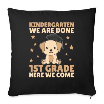 Kids Kindergarten graduate Labrador 1st grade - Sofakissenbezug 45 x 45 cm - Schwarz - Vorne