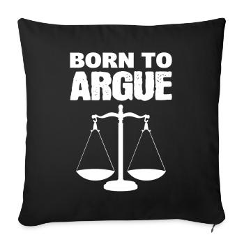 Born To Argue Paralegal - Sofa pillowcase 17,3'' x 17,3'' (45 x 45 cm) - black - Front